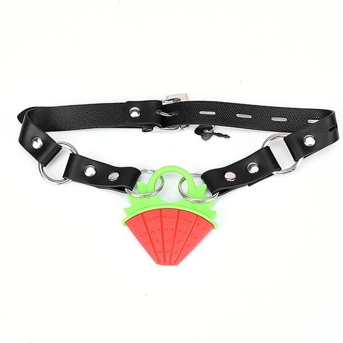 Bâillon Bouche Ouverte En Silicone Bâillon Bouche Sucette Réglable Bâillons Bouche Esclave Jouets Sexuels Pour Hommes Et Femmes Bâillon Bdsm (Watermelon)