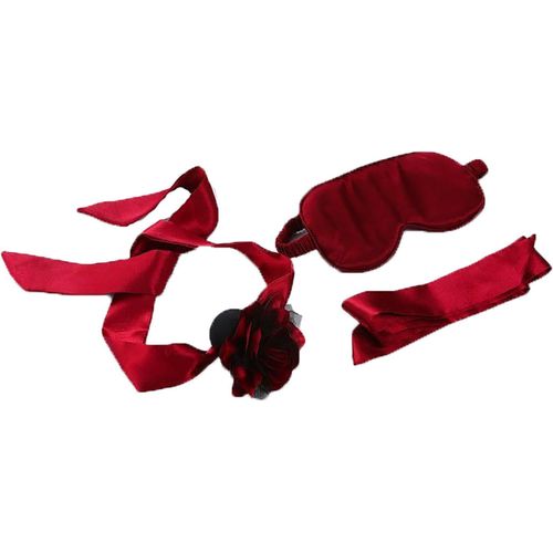 Gags Bouche En Silicone Bâillon Pour Femme Bâillon Balle Bondage Menottes Kit De Ligotage Bandeau Pour Les Yeux Tuning Sm Sextoys Bdsms Toys (Burgundy)
