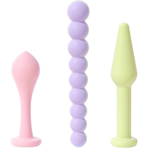 3pcs Bouchon De Cul Jeu De Perles Anales Féminines En Silicone Pour La Dilatation Anale Petit Plug Anal Masseur De Prostate Jouets Sexuels Pour Adultes (3pcs)