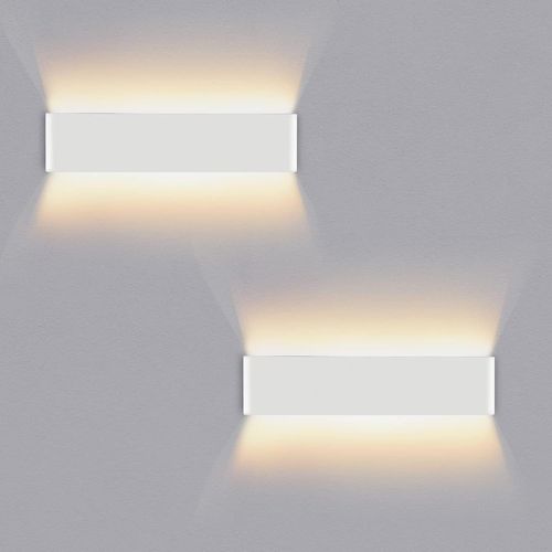 2 Pack Applique Murale Interieur Haut et Bas Appliques 16W 40CM Aluminium Décorer/Moderne Applique Murale Blanc Chaud 3000k LED Murale Convient pour Chambre|Couloir|Escalier¿Blanc¿