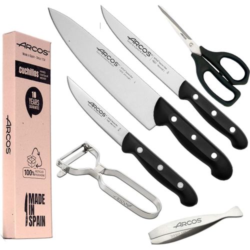 Ensemble De Couteaux De Cuisine (Noir + Gadgets)