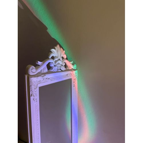 MIROIR SUR PIED, GRAND, BAROQUE, BLANC