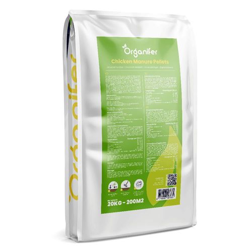 Granulés De Fumier De Poulet Premium - 20 Kg - 200 M2 - Fumier De Poulet - Fumier - Engrais - Engrais - Engrais Organique - Granulés De Fumier Pour Le Jardin - Npk 4-3-3 - Organifer