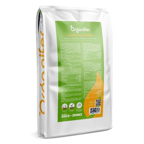 Frass De Vers De Farine - 20 Kg - 200 M2 - Granulés D'engrais De Vers De Farine - Améliorateur De Sol - Granules De Fumier Pour Le Jardin - Engrais Organique - Valeur Npk De 3,5-3,5-2,5 - Organifer