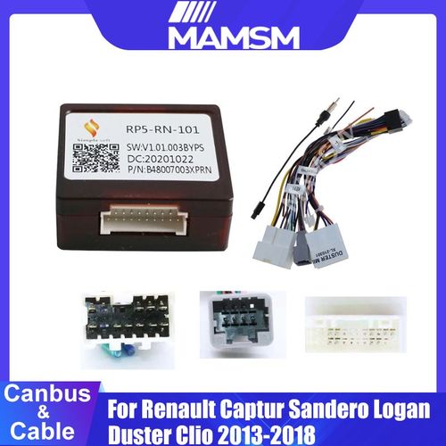 Adaptateur De Boîtier Canbus Pour Renault Captur Dacia Sandero Duster Logan Clio,Limitation D'autoradio Android - Canbus Cable Set