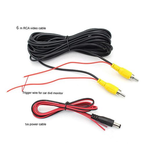 Câble vidéo RCA pour caméra de recul de voiture,fil universel pour connecter les barrage,moniteur de limitation de - 6m cable-D1