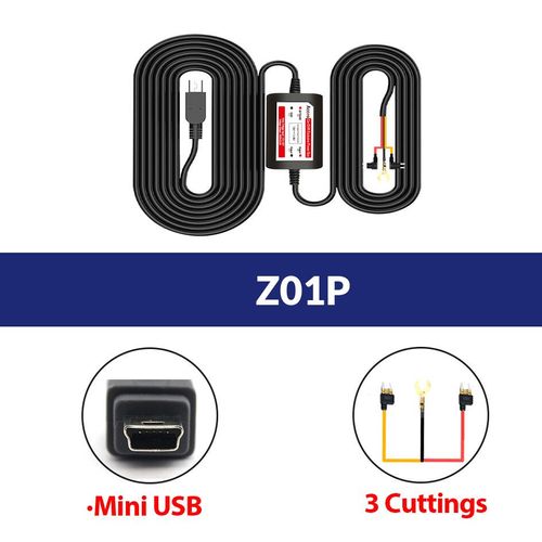 Chargeur De Voiture Usb Pour Dash Cam Rétroviseur 24h Surveillance Du Stationnement 3.5 Mètres Dc 5v/2.5a Kit De - Mini Usb-E8