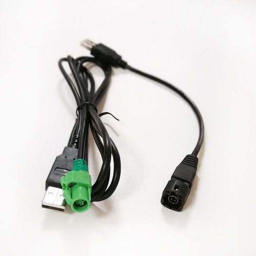 Biurexhaus- Adaptateur de transfert USB pour lecteur CD VW BMW,unité radio pour sauna,prise à 4 broches- green black usb kit