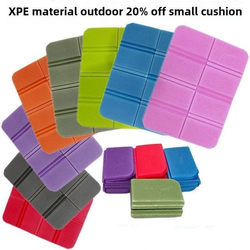 Siège Pliable D'extérieur Nouveau Modèle Pour Jardin Plaza Foam Quatre Plis Siège Portable Avec Tapis De Sol Couleurs Violet Et Vert