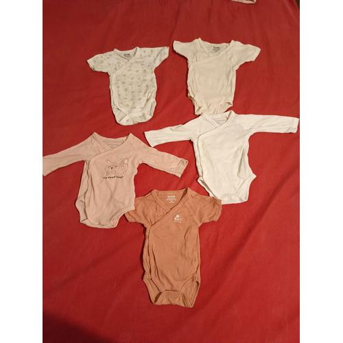 Lot 5 Body Taille 1 Mois