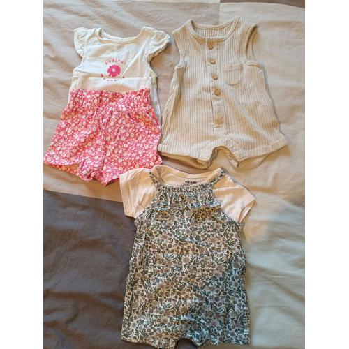 Lot 3 Vêtements Bébé Taille 1 Mois