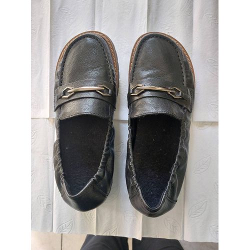 Mocassins En Cuir Noir - 39