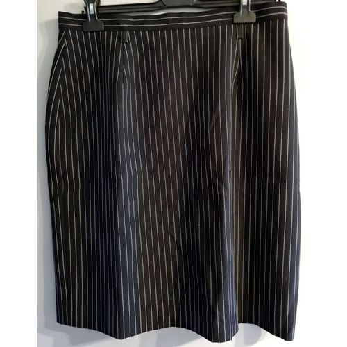 Jupe Rayée Noir Et Blanc Polyester 42