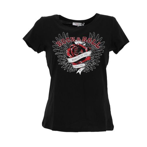 Tee Shirt Manches Courtes Morgan Drebel Noir Mc Tee Noir