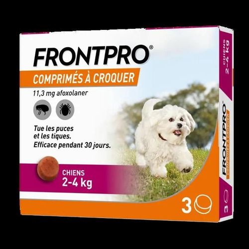 Frontline Frontpro Comprimés Antiparasitaire 2-4kgs Boite De 3