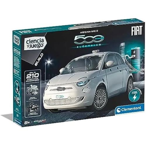 Kit De Construction Électrique - Clementoni - Fiat 500 - Moteur Inclus - Application Mobile - À Partir De 6 Ans