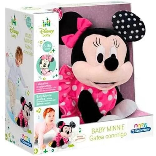 Peluche Interactive - Clementoni - Baby Minnie - Aide Aux Premiers Pas - Enseigne Les Chiffres - Design Sûr