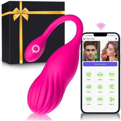 Vibromasseurs Feminin Oeuf Vibrant Femme À Distance Sex Toy¿S Femme Vibromasseur,Femme Clitoridien Puissant Gode Vibro-Masseur Sextoyse Femme Clitoridienne Vibro Telecommande App Sextoy(Rouge)