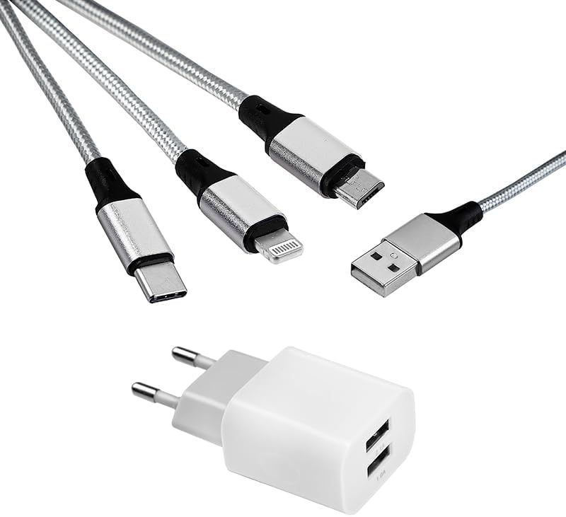 Chargeur Usb Multi 3 En 1 De Voyage Universel, Chargeur Iphone, Prise Usb C...