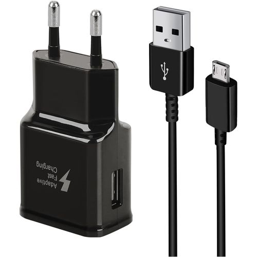 Chargeur Usb Avec Câble De Charge Micro-Usb Chargeur Rapide Compatible Avec Samsung Galaxy S7 S6 Edge/S5/S4/S3/Note 4/5/A03/J7/J3/Tab A 8.0/Tab A 10.1 (2016), Chargeur Téléphone Adaptateur Secteur