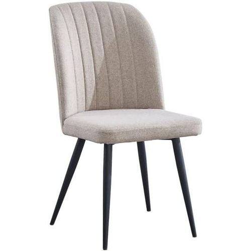 Chaise, Acier Allié, Beige, Pack De 4