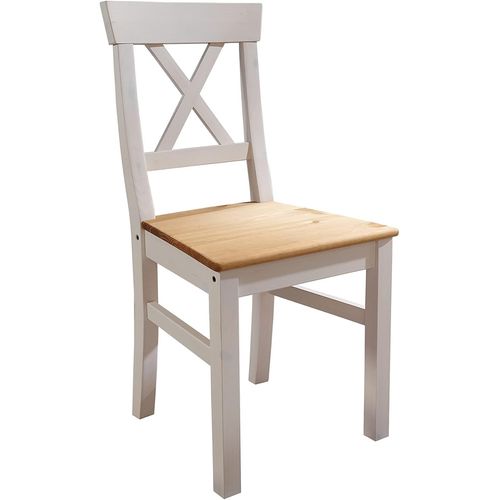 Oslo Chaise, Bois Pin, Blanc, Régulier