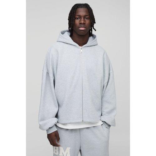 Sweat À Capuche Oversize Zippé Homme - Gris - Xs, Gris