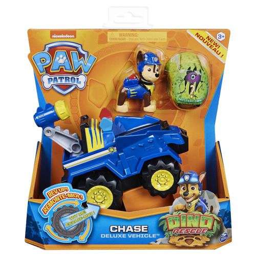 La Pat' Patrouille Vehicule + Figurine Chase Dino Rescue Paw Patrol (Solid)