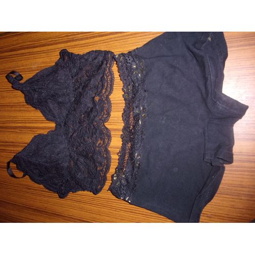 Ensemble Lingerie Noir Brassière/Shorty T 38