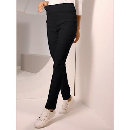 Élégant Pantalon Extensible Qualité Viscose Extensible Souple - - Noir