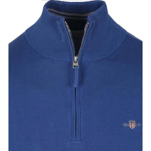 Gant Half Zip Pull Laine Mid Bleu Taille M