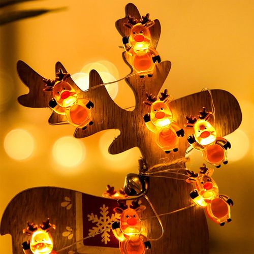 Guirlande Lumineuse De Noël - 2 M - 20 Led - Motif Renne - Guirlande Lumineuse Pour L'intérieur Et L'extérieur - Pour L'intérieur Et L'extérieur