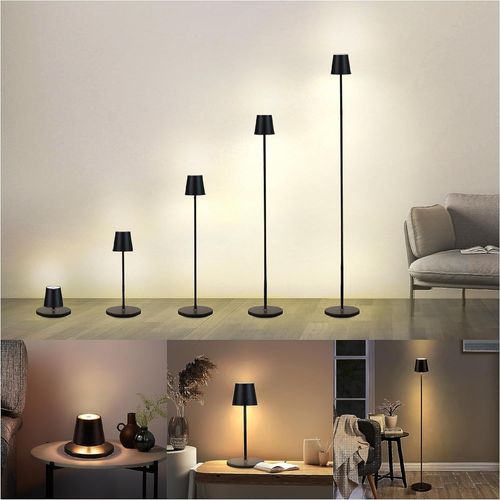 Lampe De Sol Extérieure Sans Fil, Batterie Rechargeable Dimmable, Lampe De Table Haute Réglable 133Cm 5X, Imperméable À L'Eau, Lampe De Lecture De Cour, Salon, Chambre À Coucher[X1705]