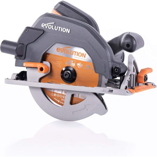Power Tools Scie Circulaire-Coupe Multi-Matériaux-Le Bois,Le Plastique,Le Métal-Biseau 0°-60-Profondeur de coupe de 64 mm-Guide Parallèles-Lame Incluse 185mm-R185CCS.[W551]
