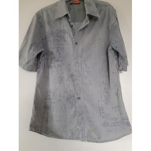 Chemise Rayé Et Tacheté Gris Et Blanc "T-M" Homme "Oxbow