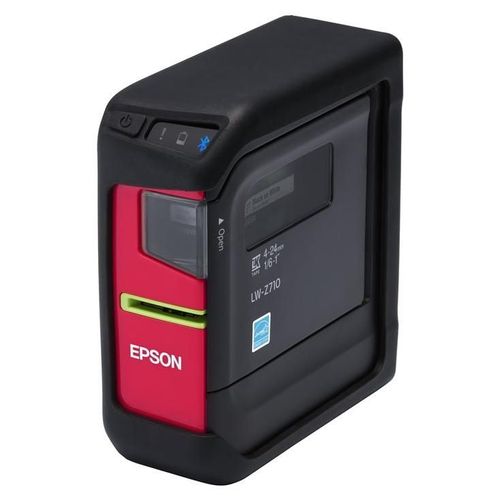 Epson LabelWorks LW-Z710 - Étiqueteuse - Noir et blanc - transfert thermique - Rouleau (2,4 cm) - 180 dpi - jusqu'à 15 mm/sec - USB, Bluetooth - outil de coupe - noir, gris pâle