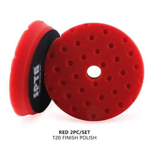 Éventuelles Ta-Tampons De Polissage Pour Planche De Voiture,Tampon De Polissage Pour Da/Ro/Ga- 2 Red Finish Polish-5 Inch Backer