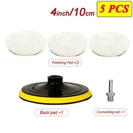Kit De Polissage Pour Voiture,Tampon De Polissage,Éponge À Cirer,Disque,Roue En Laine,Peinture Automatique,Tampons - 4inch Set-B