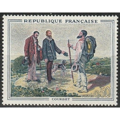 Tableaux De Maîtres "La Rencontre" Par Gustave Courbet 1962 Timbre Neuf**N° 1363