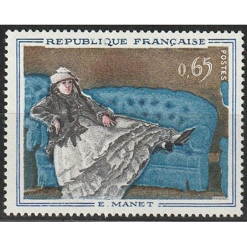 Tableaux De Maîtres "Portrait De Madame Edouard Manet Sur Un Canapé Bleu" 1962 Timbre Neuf**N° 1364