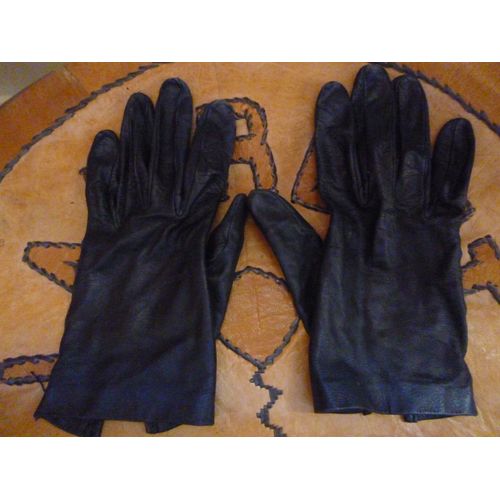 Gants Cuir Noir Taille 61/2