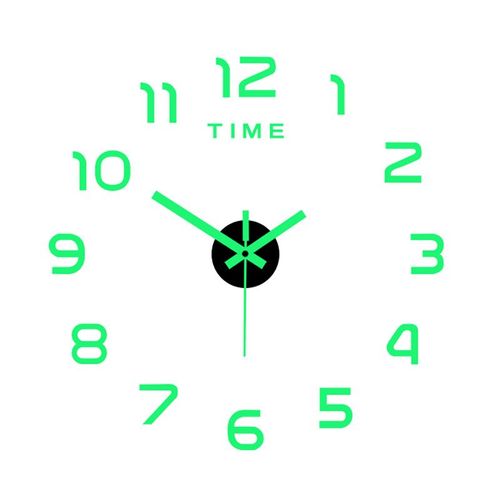 Horloge Numérique Shoe Simple et Créative,Horloge Murale Silays euse,Sans Jolie çon,Autocollant Mural,Bureau- Luminous-40CM-A