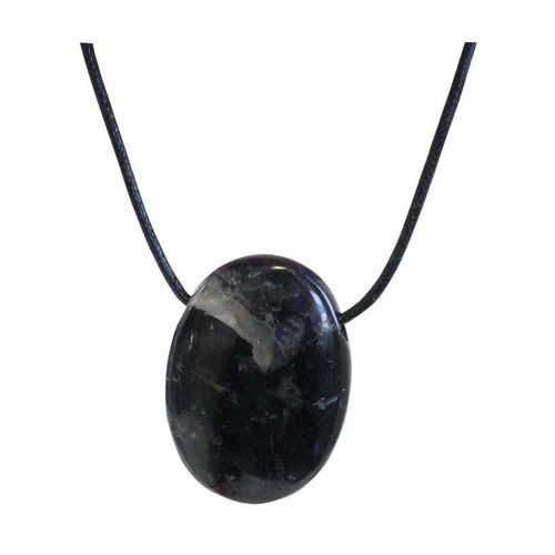 Pendentif Tourmaline Noire Pierre Ovale