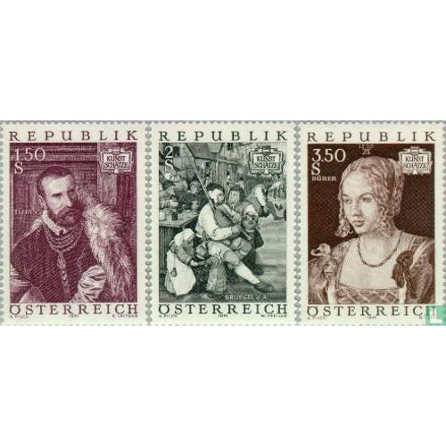 Timbre Autriche Yt 1189 A 1191 Série : Objets D'art 1971 ( 100109 )