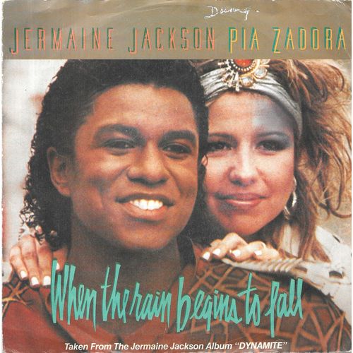 Jermaine Jackson / Pia Zadora : When The Rain Begins To Fall / Follow My Heartbeat (Pia Zadora) [Vinyle 45 Tours 7"] 1984