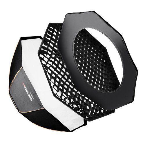 Walimex Pro Octagone Softbox Plus Boîte à lumière pour Walimex Pro/K Diamètre 120 cm Orange Line