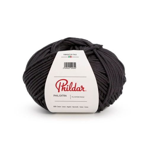 Pelote De Coton Phil Extra De 100gr De Phildar : Douceur Et Polyvalence Pour Toutes Vos Créations Noir