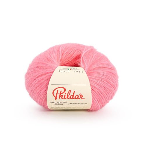 Pelote Phil Mohair Coton 25gr De Phildar : Légèreté Et Élégance Pour Des Créations Raffinées Rose Bonbon