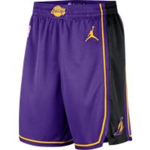 Short De Basketball Jordan Dri-Fit Nba Swingman Los Angeles Lakers Statement Edition Pour Homme - Pourpre