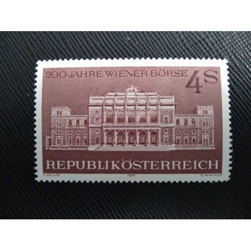 Timbre Autriche Yt 1196 200e Anniversaire De La Bourse De Vienne 1971 ( 100109 )